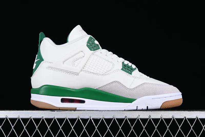 All categories Air Jordan Jordan series basketball shoes Air Jordan 4 OG version Nk SB x Air Jordan 4 "Pine Green" AJ4 Joe 4 joint white green DR5415-103